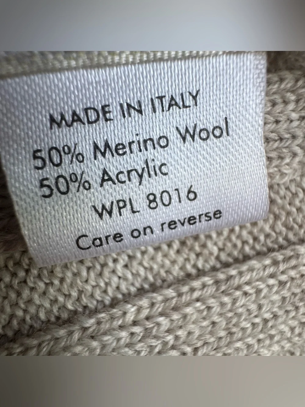 Riscatto Portofino Made in Italy Merino Wool Blend Ribbed Knit Scarf